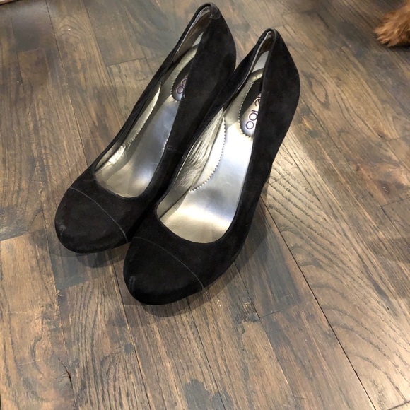 Me too black suede platform heels size 9 - Picture 3 of 3